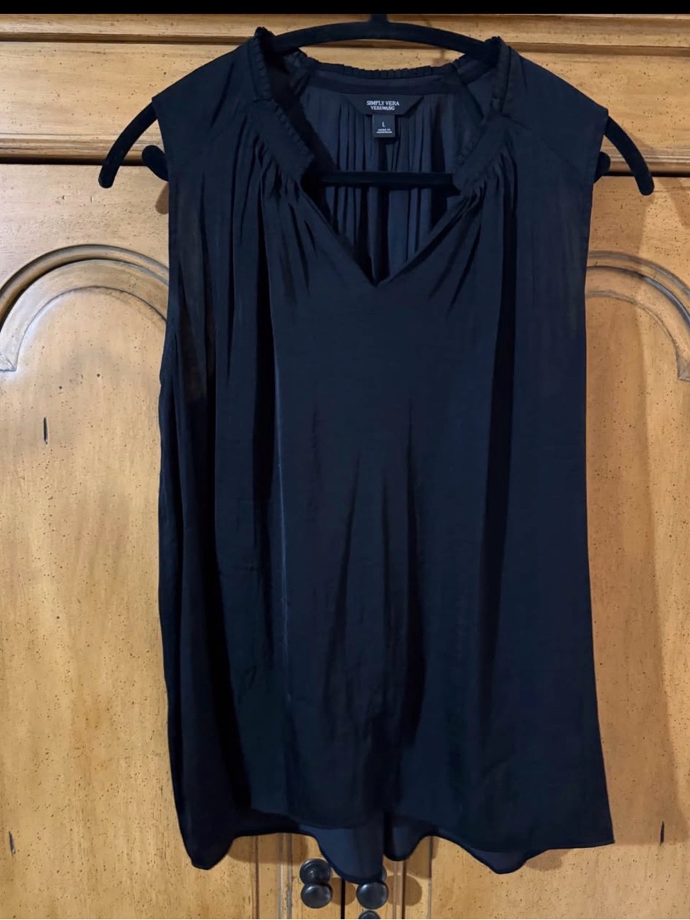 White House Black Market Black Sleeveless V-Neck Camisole